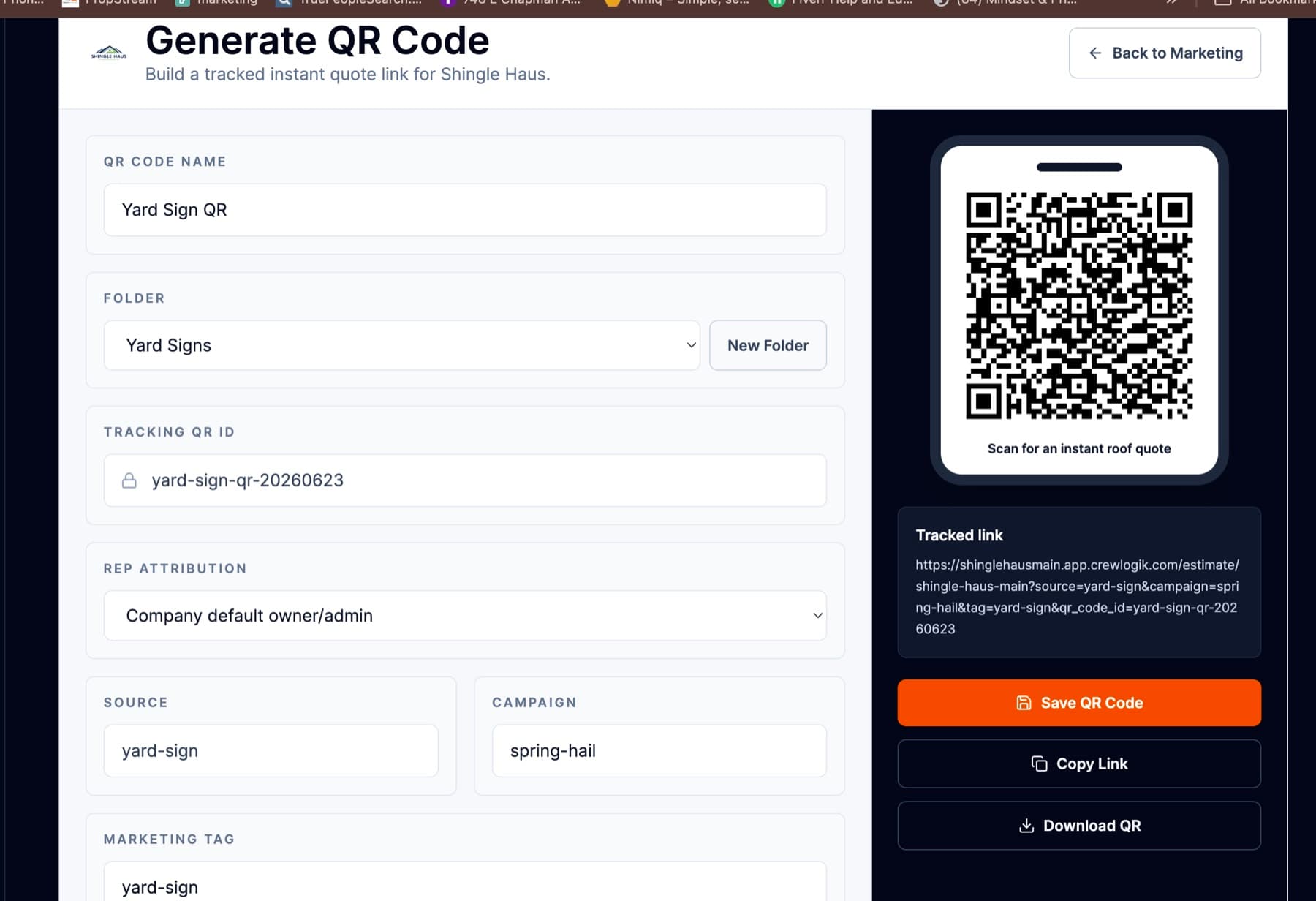 Quotes, QR sources, and follow-up